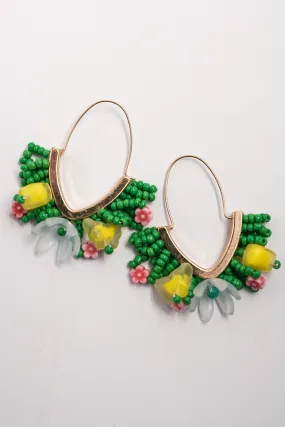 Floral Beaded Earrings