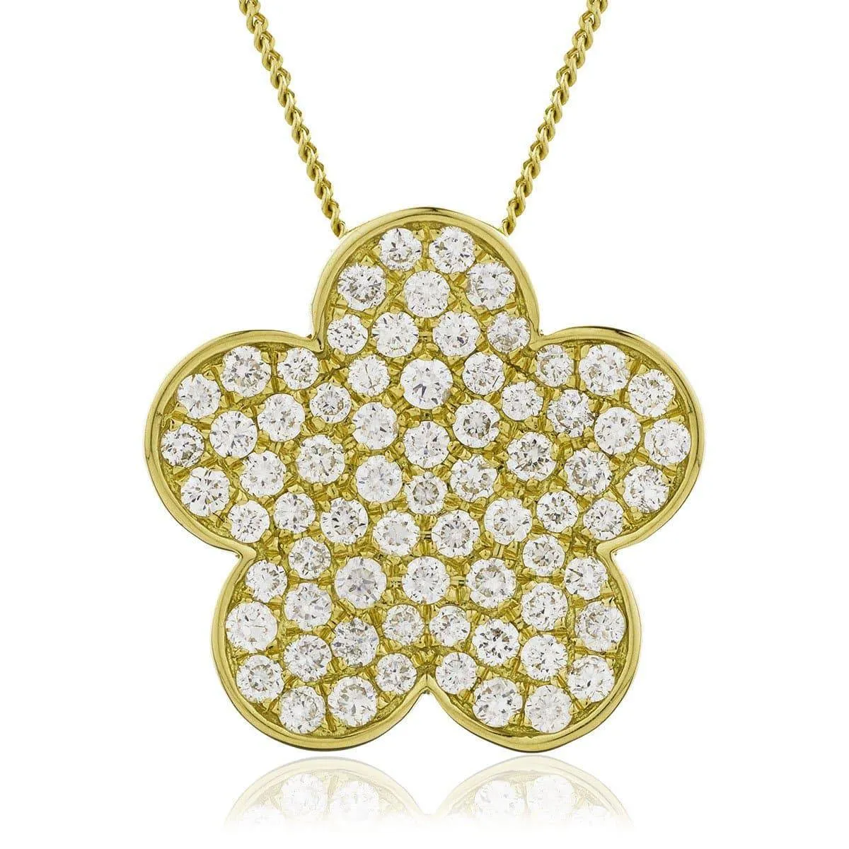 Flower Cluster Pendant in Pave Set