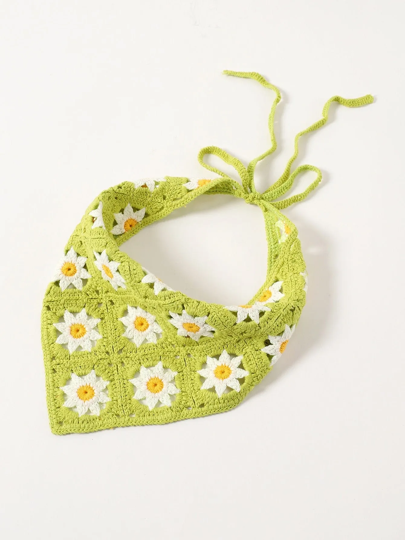 Flower Pattern Crochet Hair Band