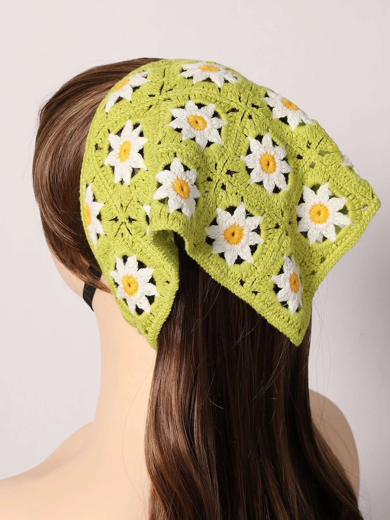 Flower Pattern Crochet Hair Band