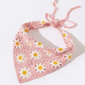 Flower Pattern Crochet Hair Band