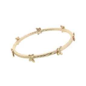 GOLD BUTTERFLY STATION ON GOLD BANGLE BRACELET