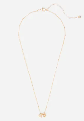 Goldtone Initial Pendant Necklace