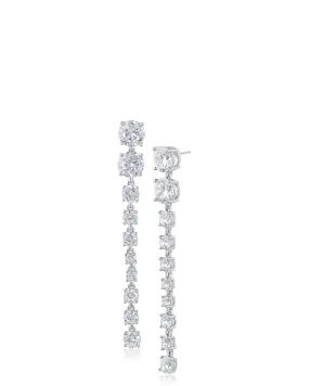 Graduated Round CZ Earrings