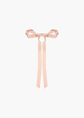 Gretta Bow Barrette -- Blush