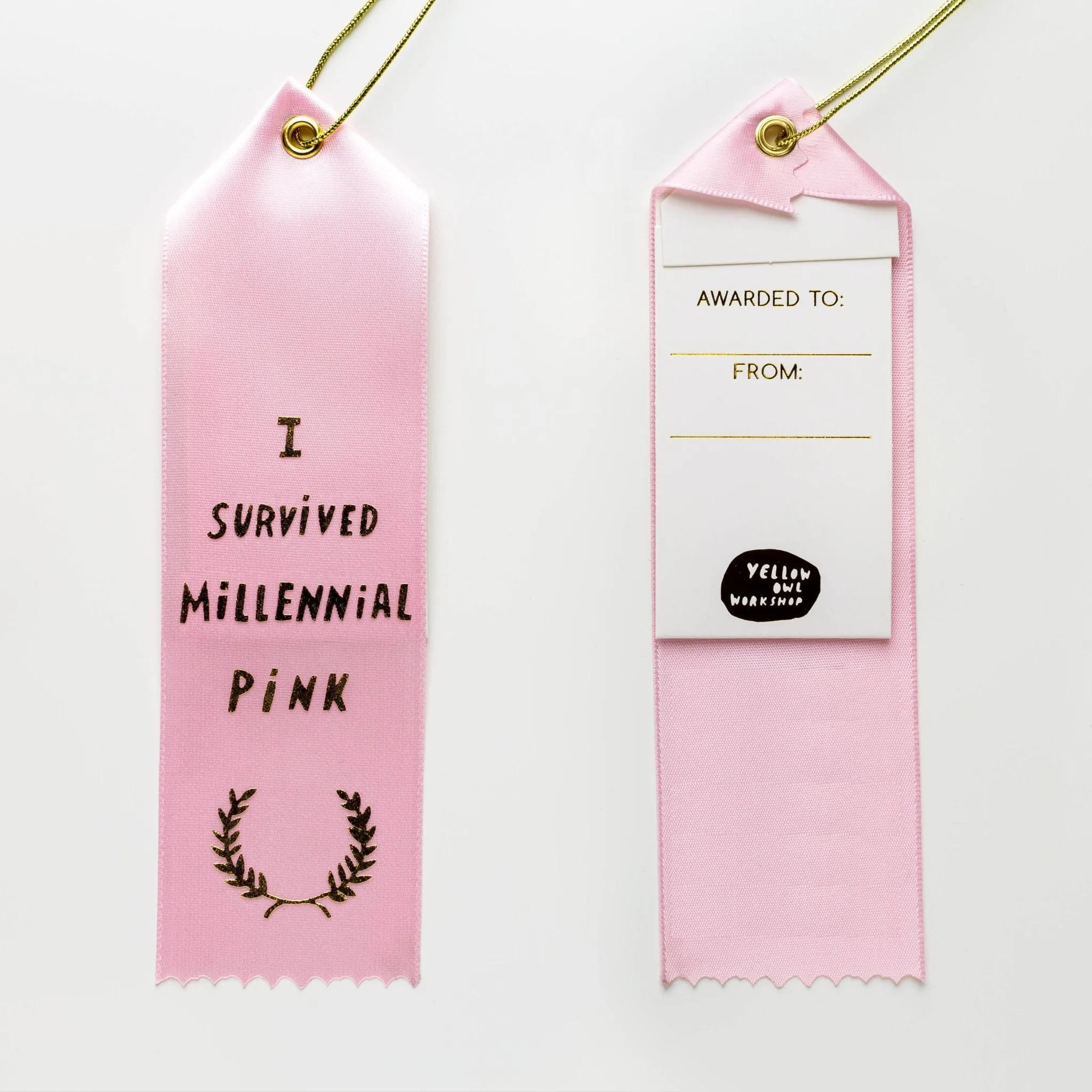 I Survived Millennial Pink - Award Ribbon Card