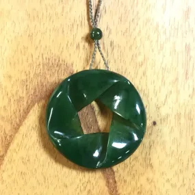 Jade Ribbon/Twist Design Pendant