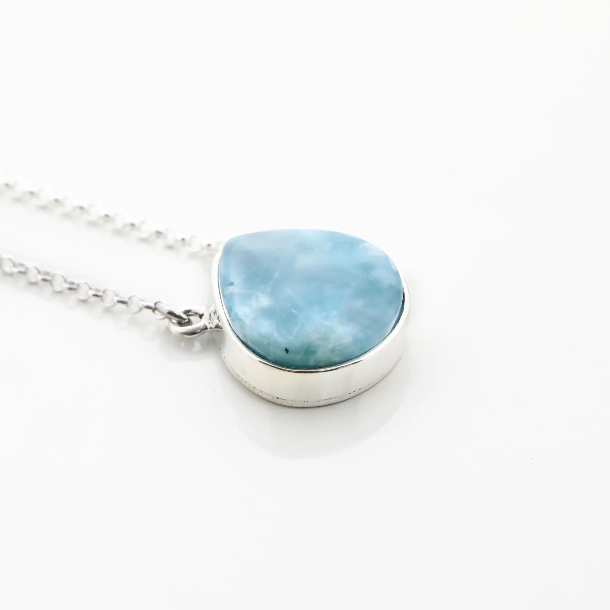 Larimar Pear Necklace