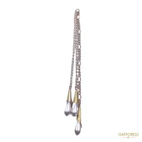 Metal Chain Tassel with Pearls D267 - Gafforelli Srl