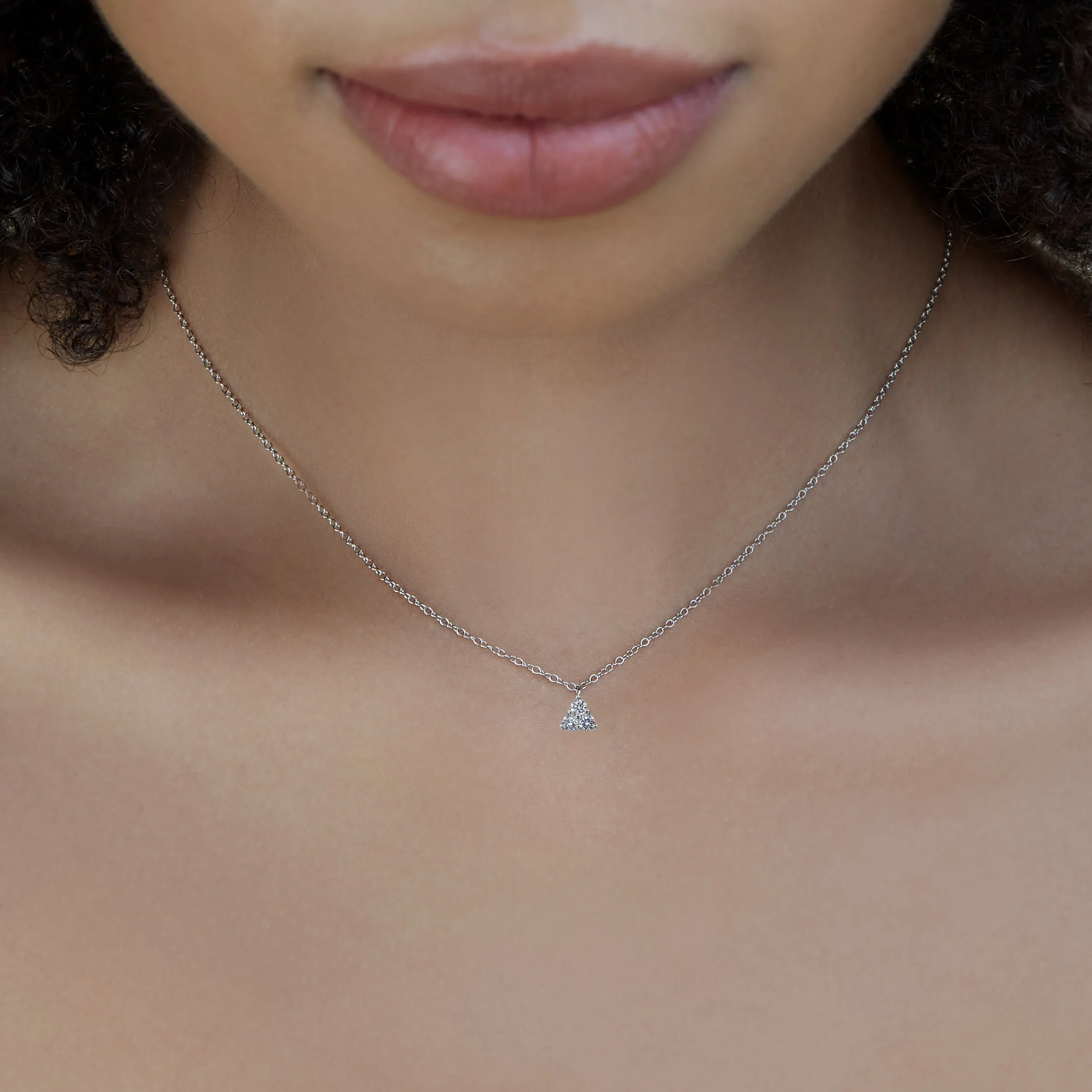 Mini Necklace - Diamond Cluster