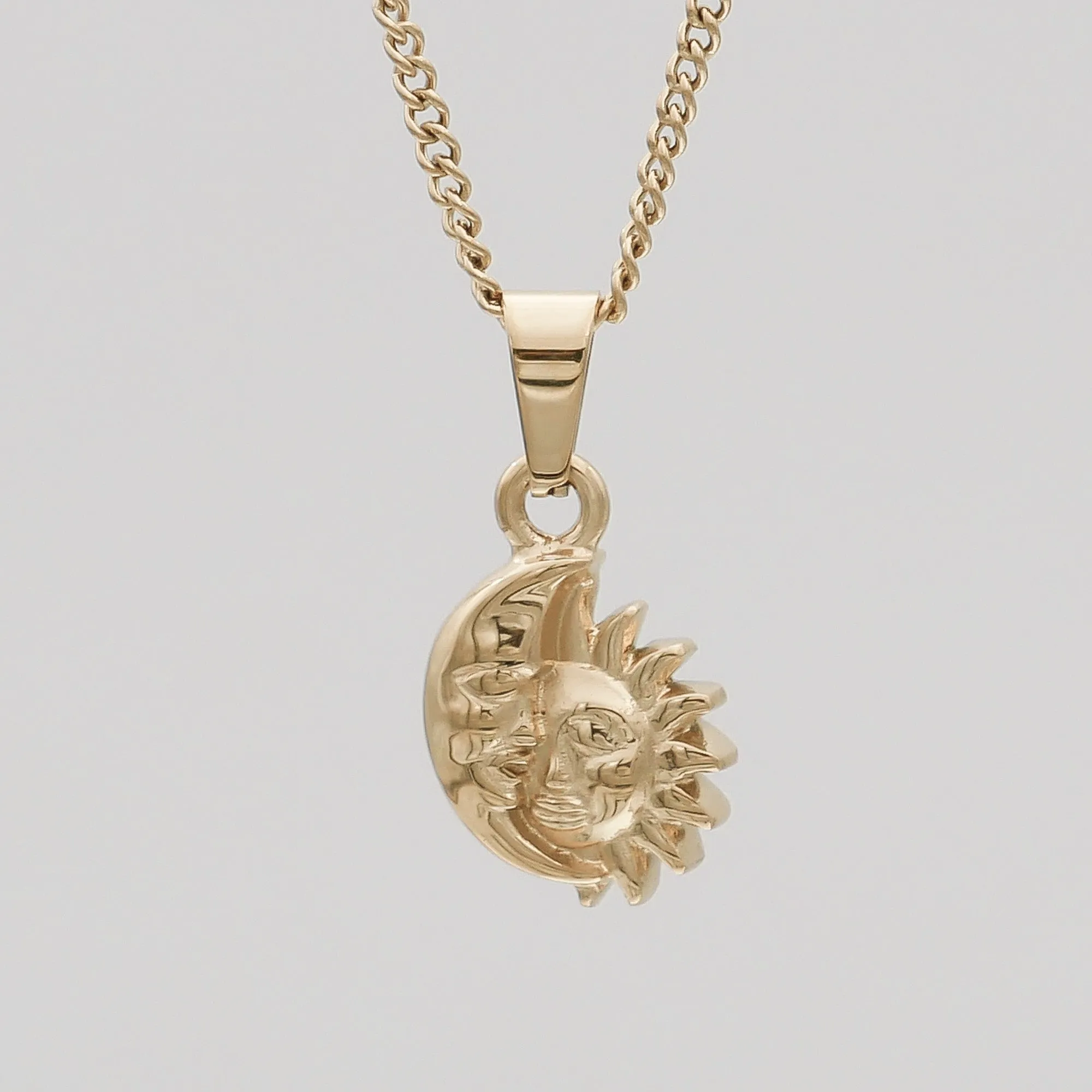 Moon and Sun Pendant Necklace