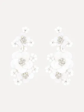 Multi-Flower Sequin Clip-On Earrings