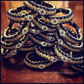 Paracord - Masonic Bracelet (Black and Gold)