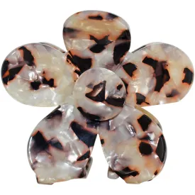 Parisian Flower White Tortoise Flower Hair Claw Clip