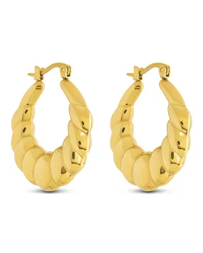 Piper Twisted Polished Hoop Earrings