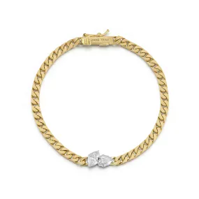 Poppy Two-Tone Curb Chain Bracelet