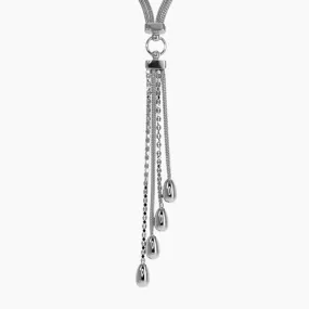 Private Collection Lariat-Style 4-Tassel Necklace, Finished in Rhodium