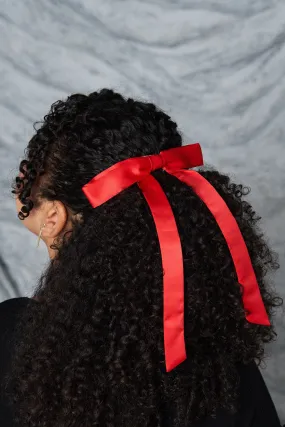 Red Ribbon Hair Clip