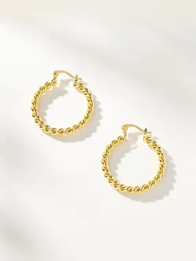 Rope Twist Hoop Earrings