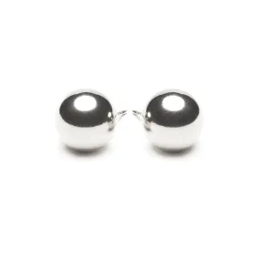 Sterling Silver Large Ball Stud Earrings