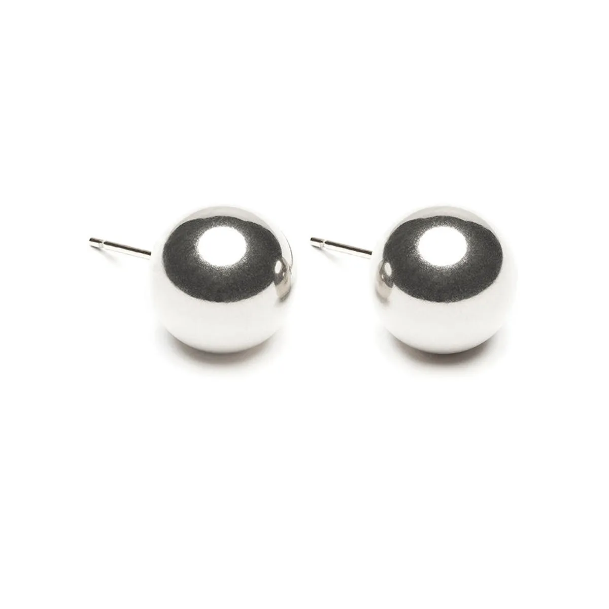 Sterling Silver Large Ball Stud Earrings