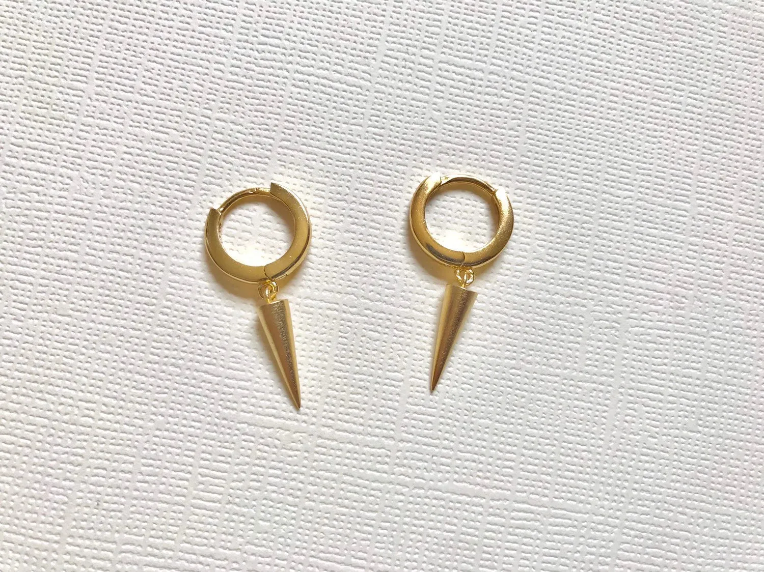 Sterling Silver spike earring, Spike hoop earrings