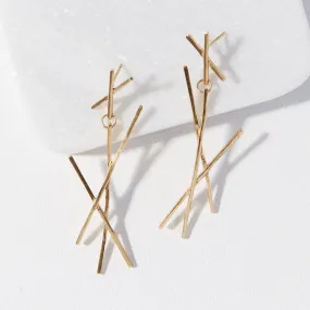 Stick Cluster Dangle Earring