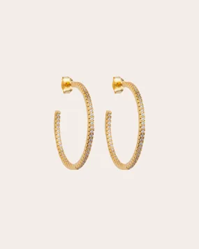 The Go-To Glam hoops M - gold plated