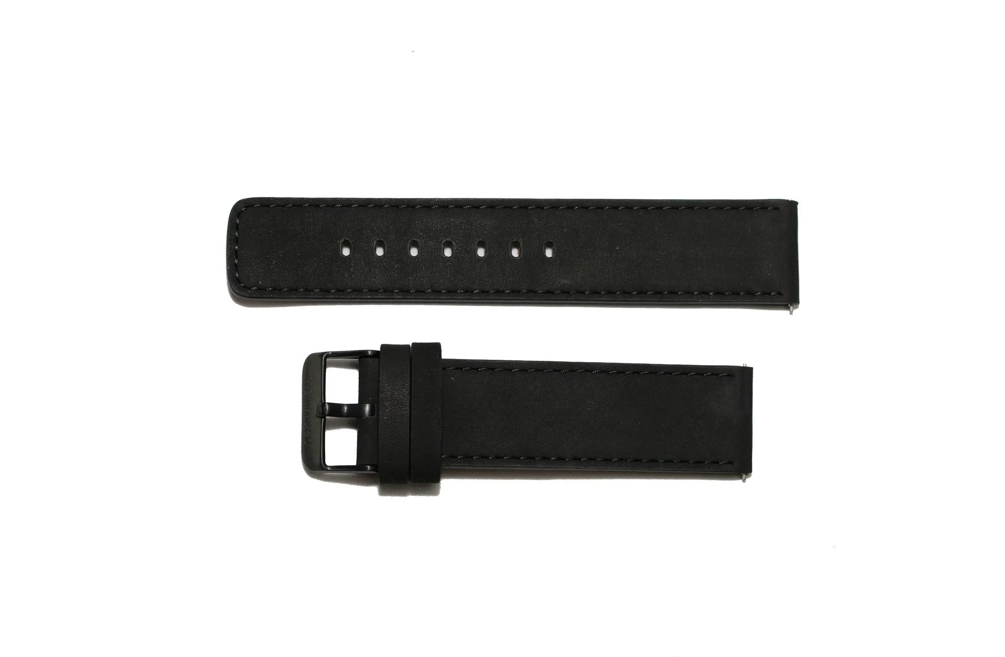 Watch Band- 22mm Matte Black w/black buckle (For 44mm and 48mm watch cases)